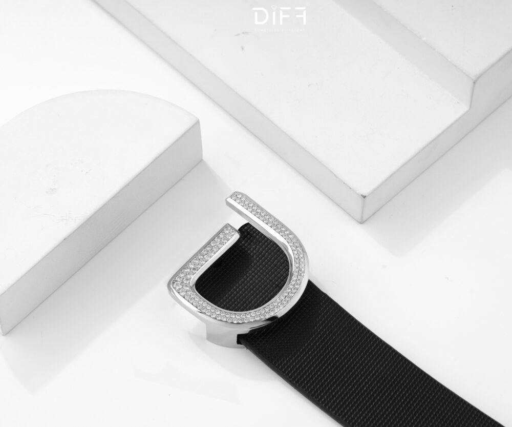 Trendy Surgical Stainless steel D Belt Leather Strap Belt For Men's - Image 2