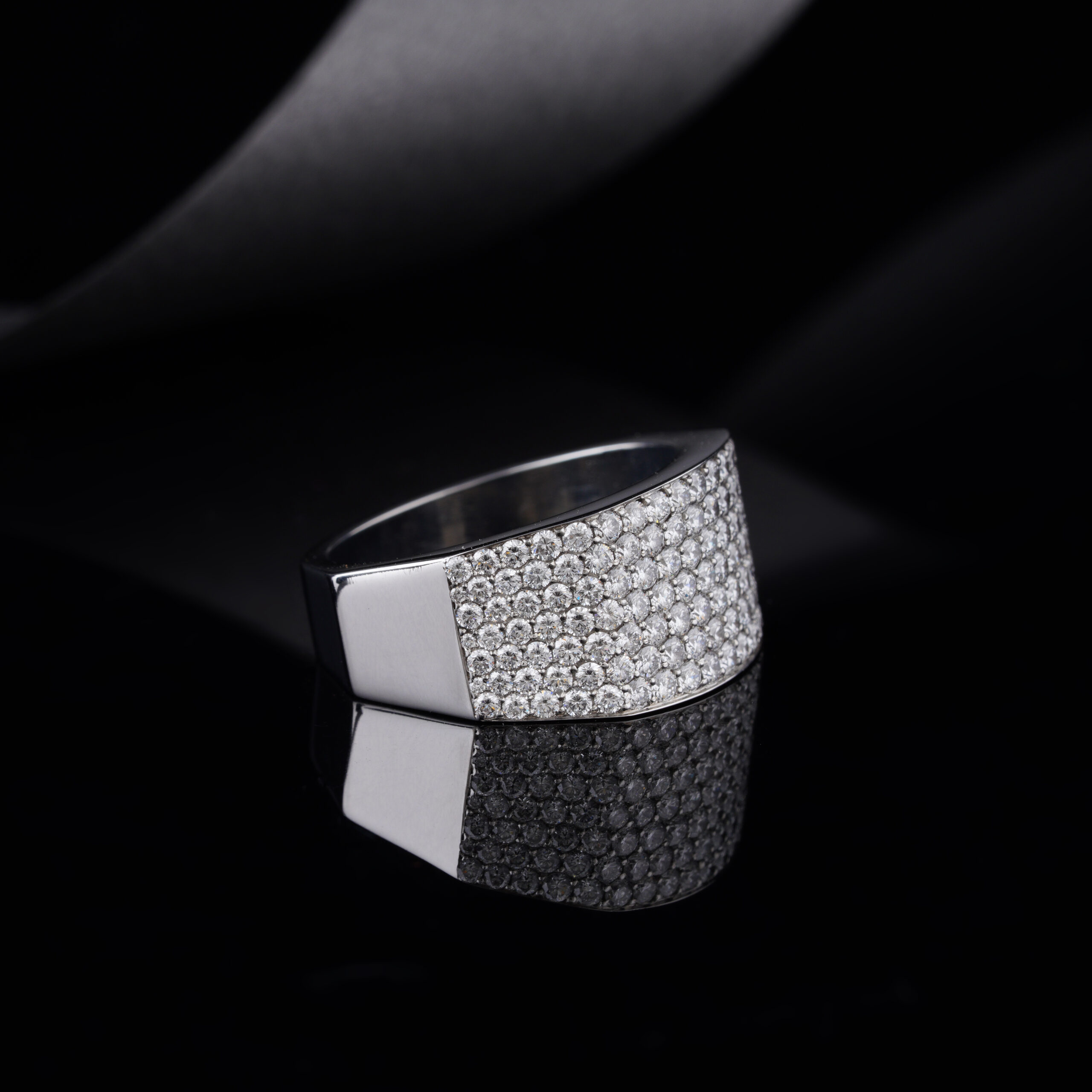 Hexagon Surgical Stainless steel Ring With Lab-grown Diamond - Image 3