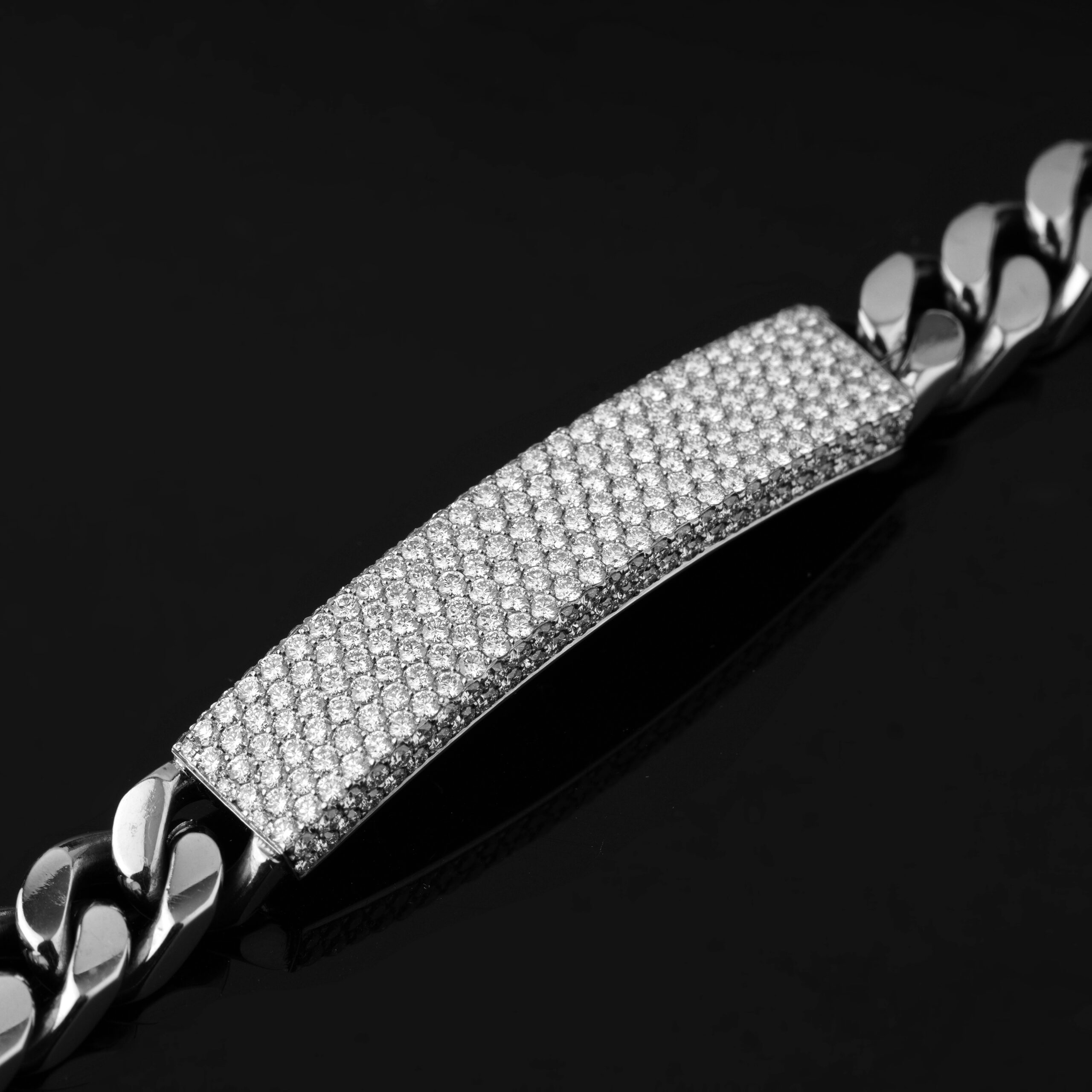 Cuuban Surgical Stainless steel Bracelet with Lab-Grown Diamonds - Image 2