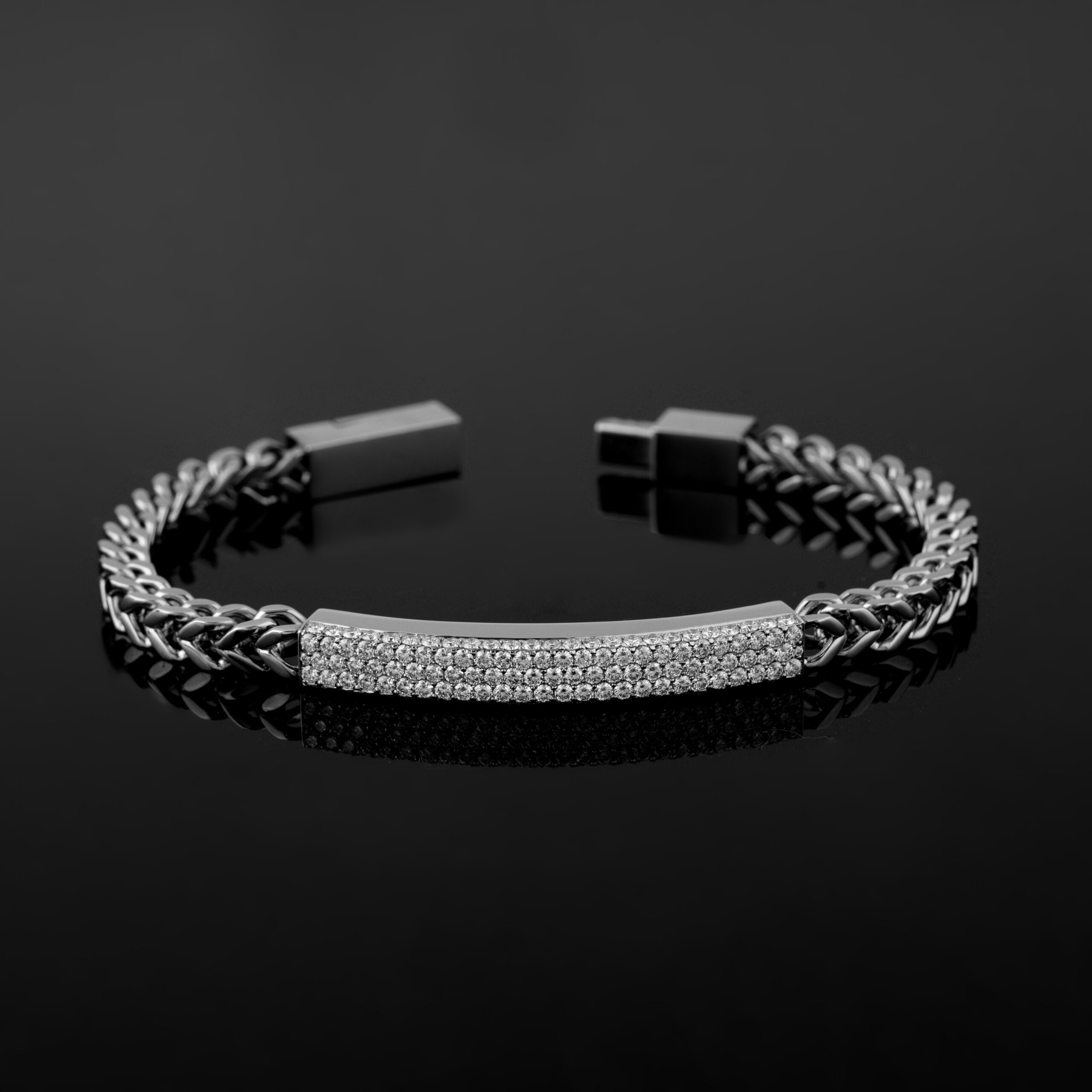 Men’s White Lab-Grown Diamond Bracelet