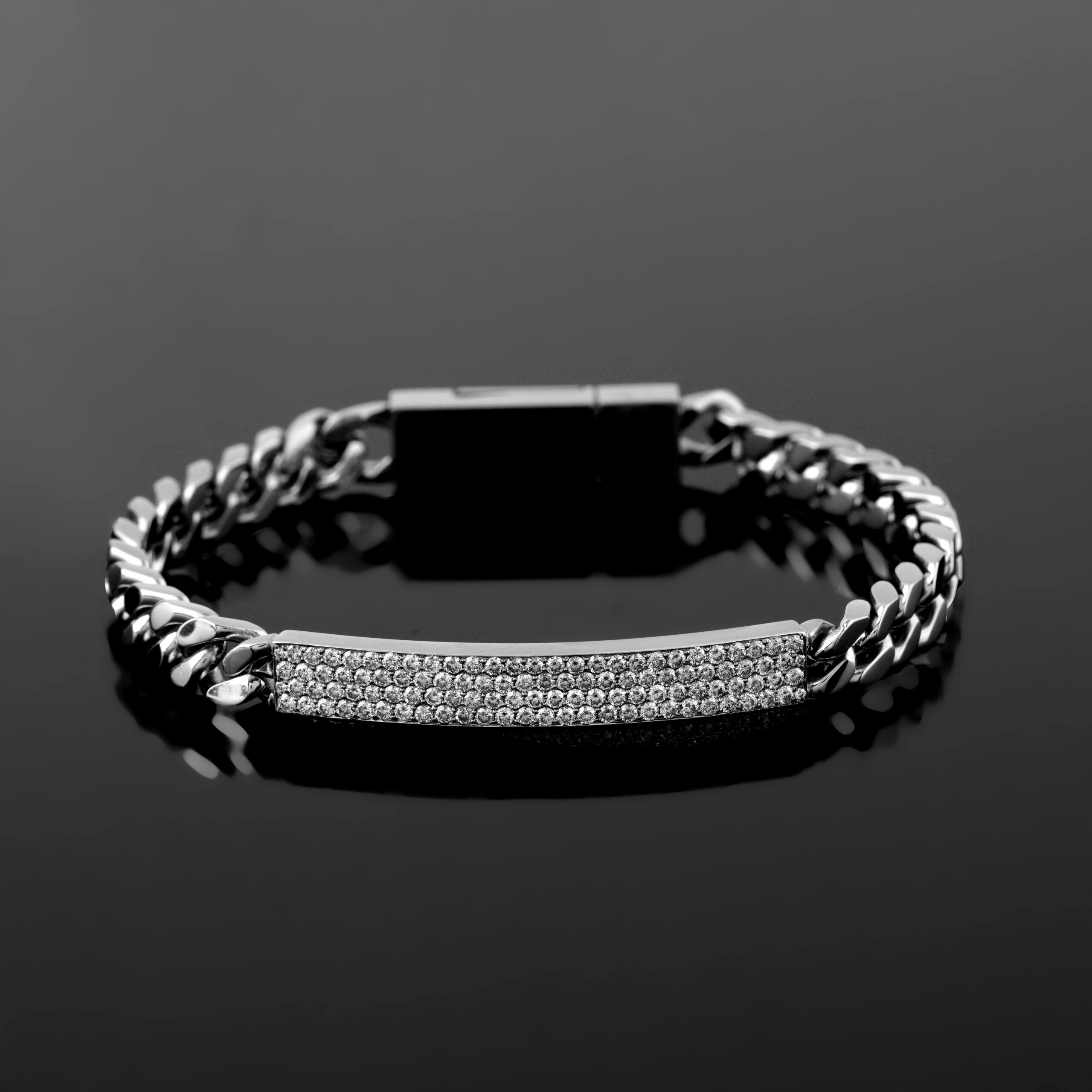 Cod Surgical Stainless steel Lab-Grown Diamond Bracelet