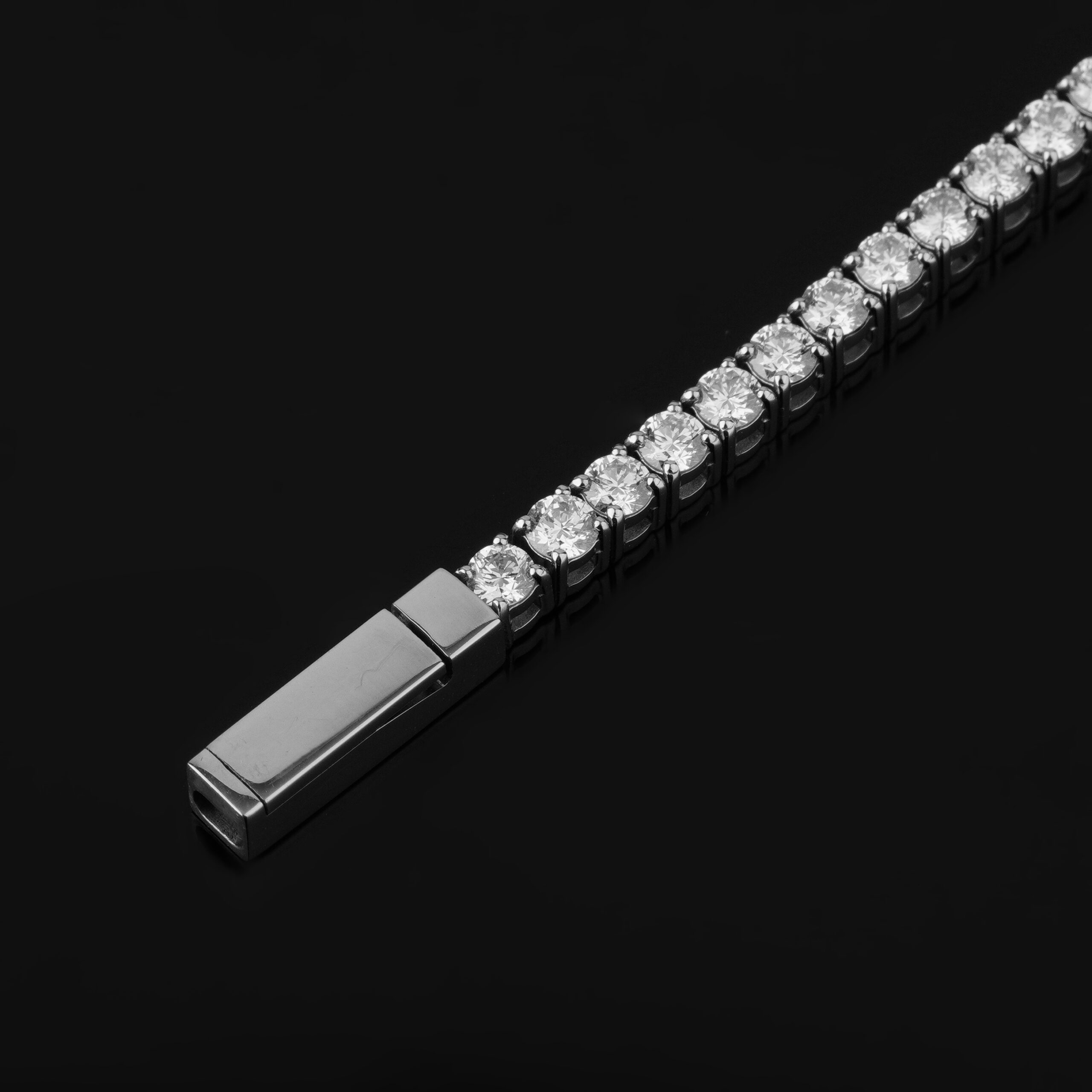 Surgical Stainless steel Tennis Bracelet 0.10 Cents With Lab-Grown Diamond - Image 2
