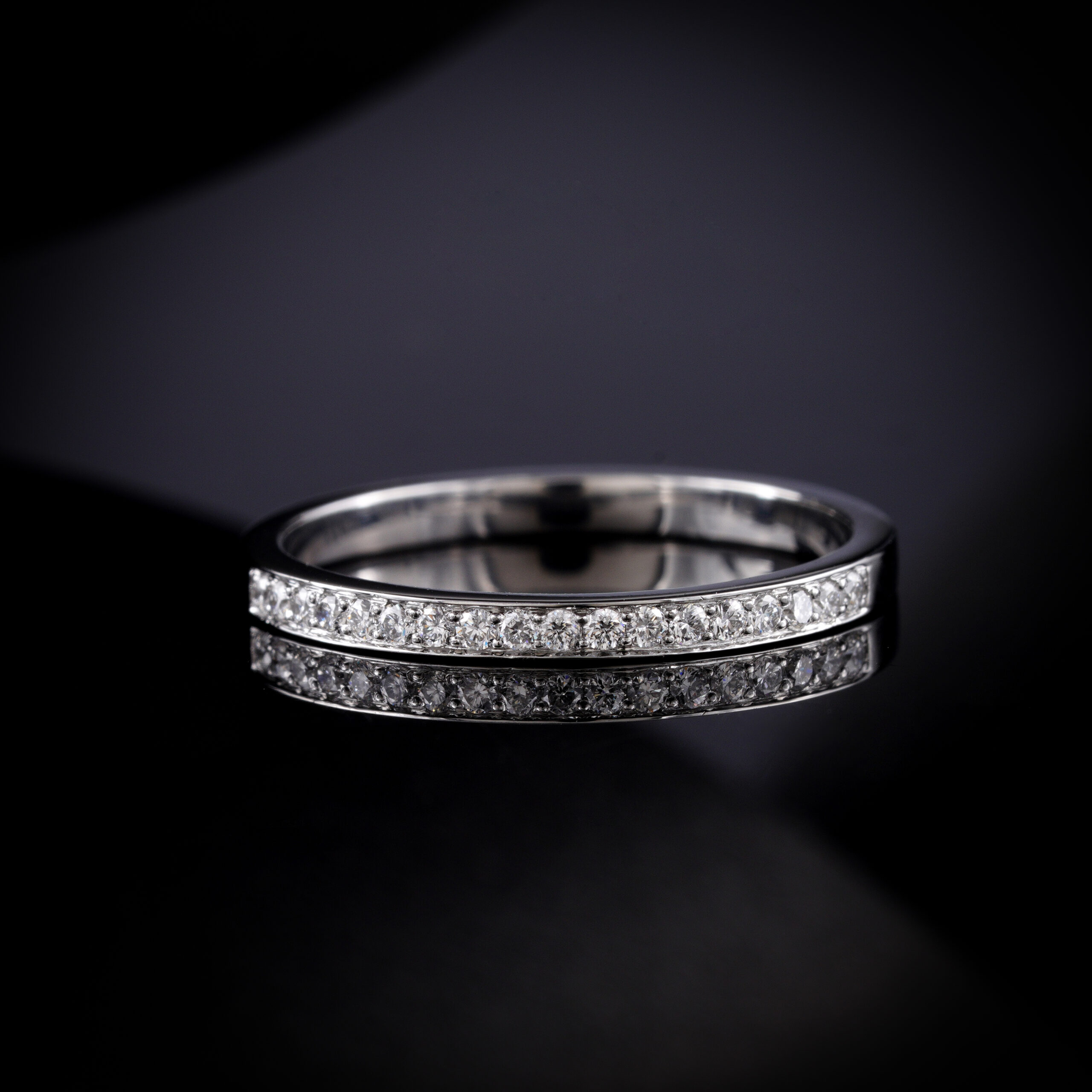 A Glistening Surgical Stainless steel with lab grown diamond Classic Band