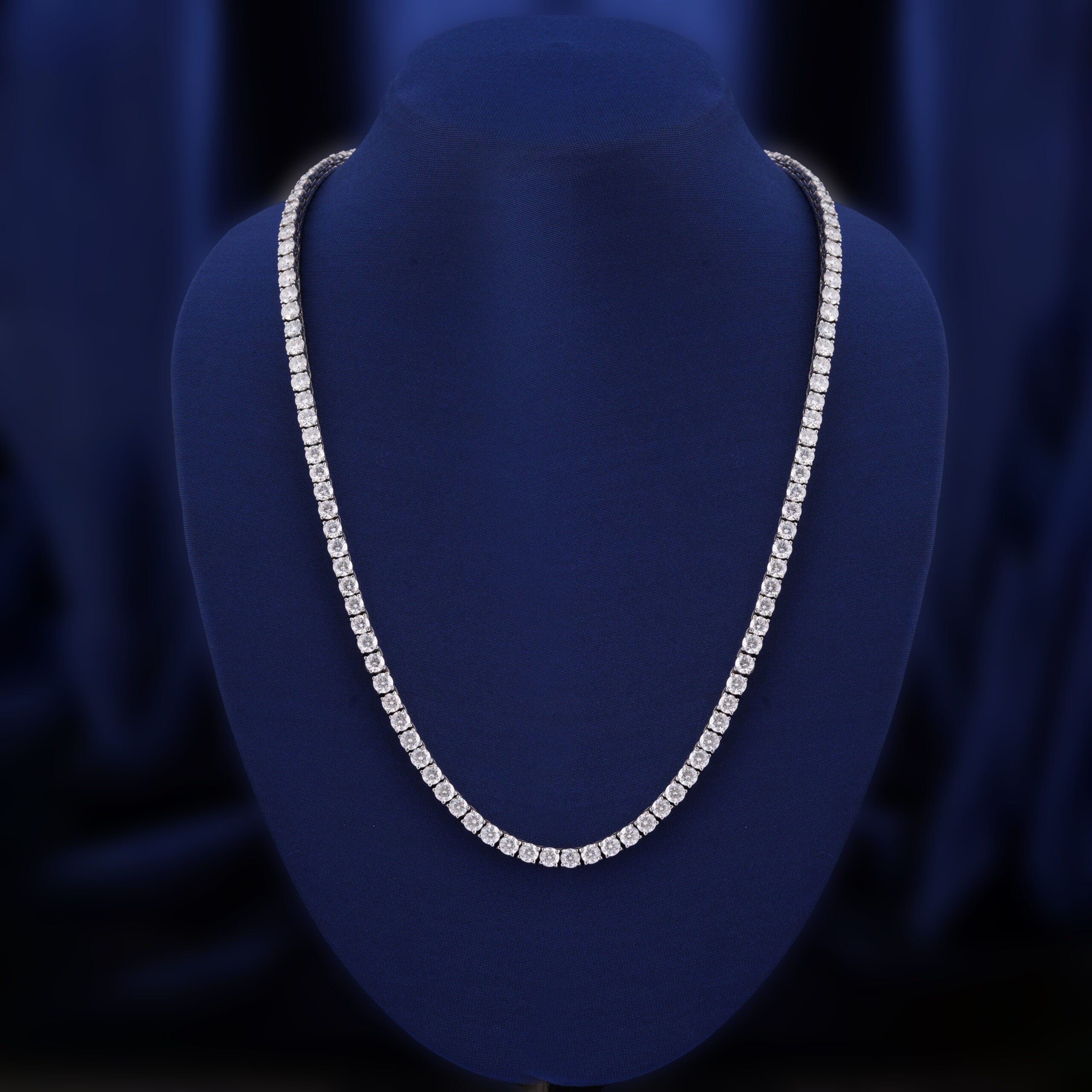 Surgical Stainless steel Round Tennis Chain With Lab-Grown Diamond - 0.10ct