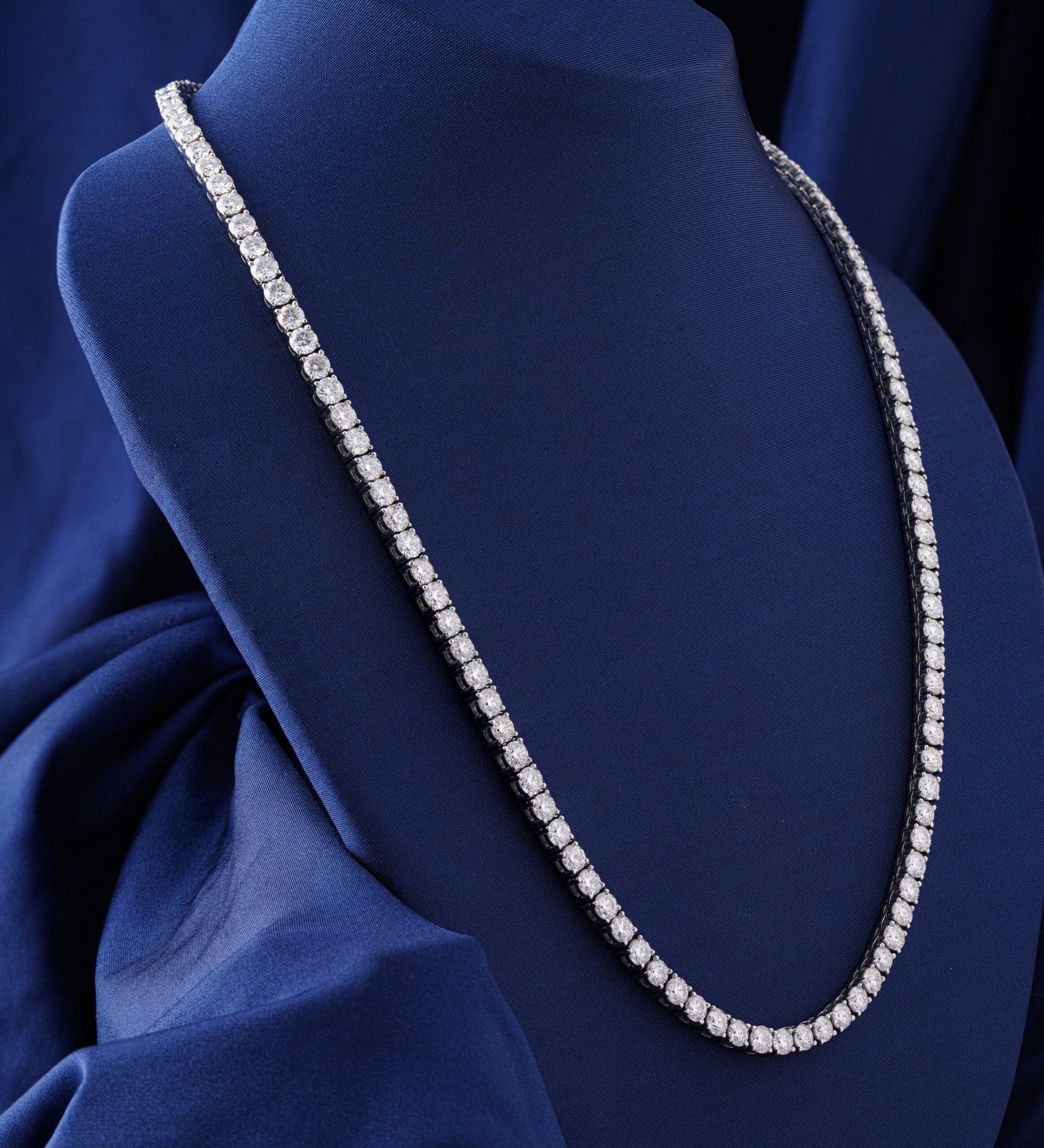 Surgical Stainless steel Round Tennis Chain With Lab-Grown Diamond - 0.10ct - Image 3