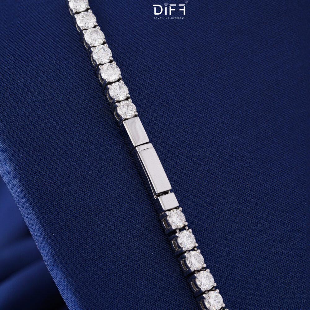 Surgical Stainless steel Round Tennis Chain With Lab-Grown Diamond - 0.10ct - Image 2