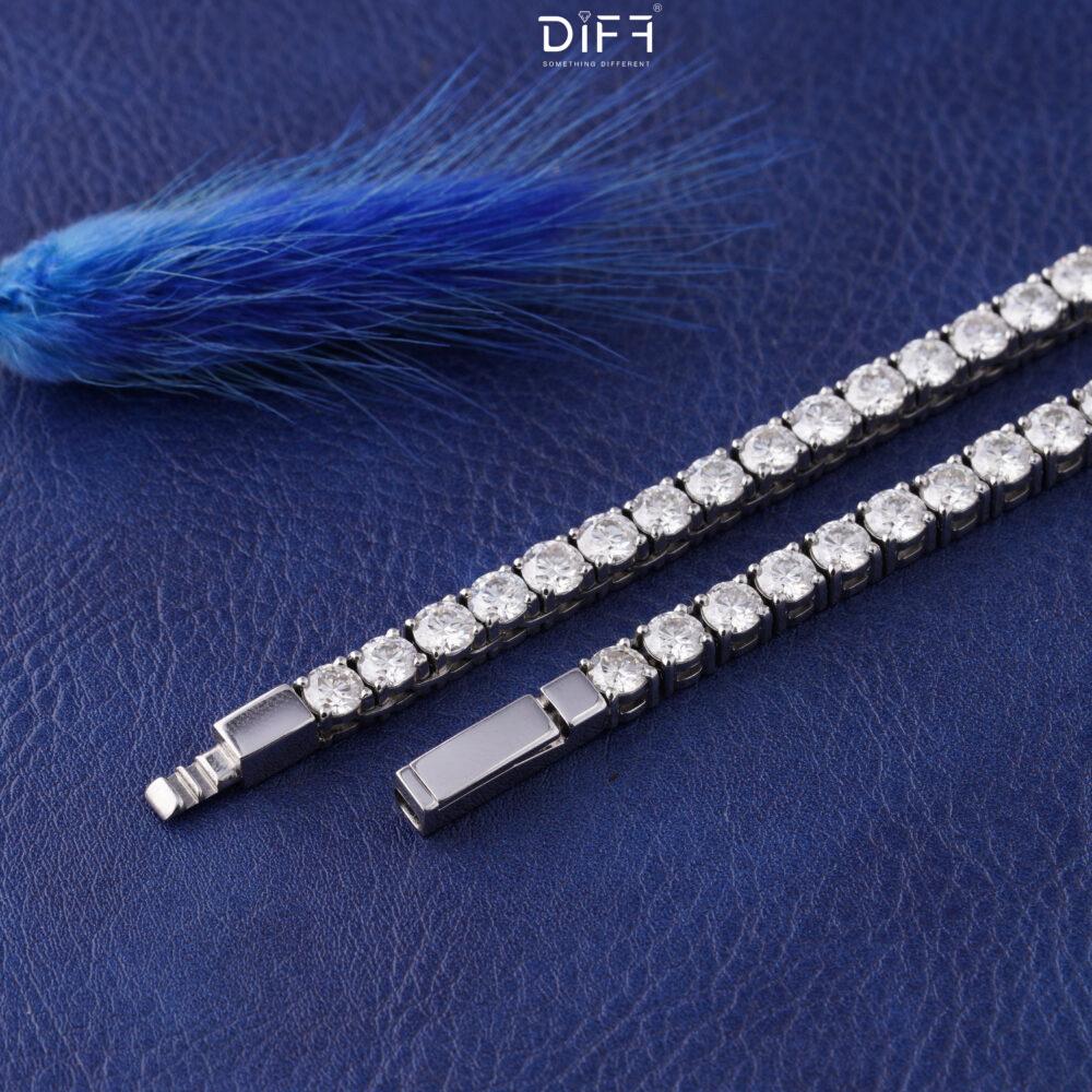 Surgical Stainless steel Round Tennis Chain With Lab-Grown Diamond - 0.10ct - Image 4