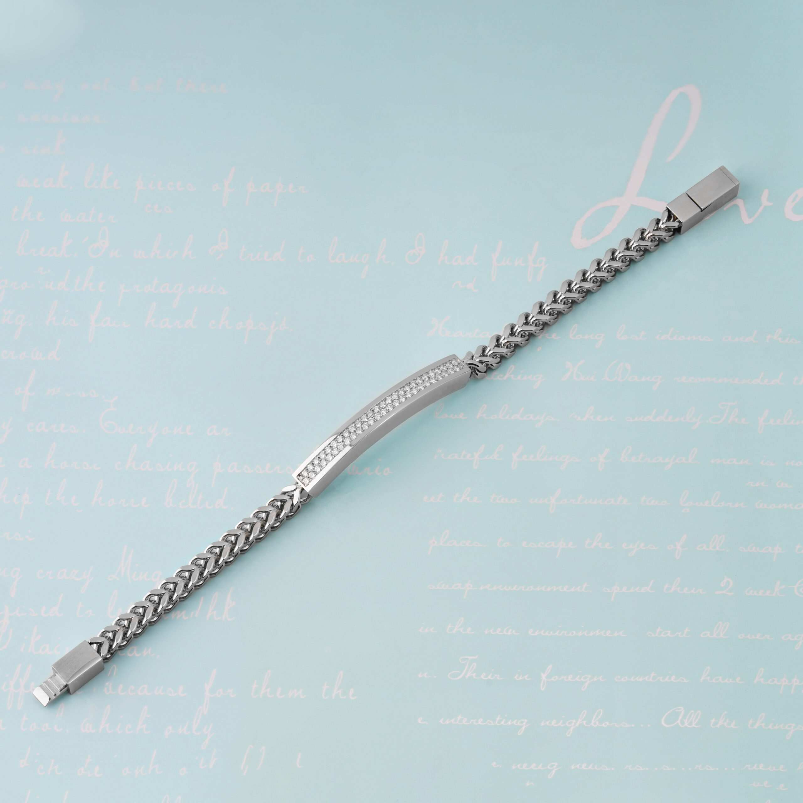 Bee Lab-Grown Diamond Surgical Stainless steel Bracelet For Men - Image 2